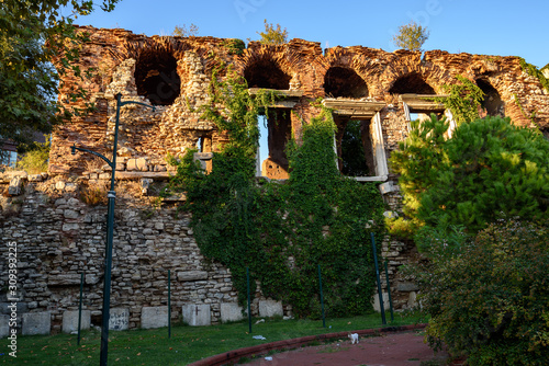 Canvas Print Ruins of 5th century Byzantine Boukoleon Palace in Istanbul, Turkey