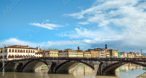 Arno River Florence City Tuscany Italy