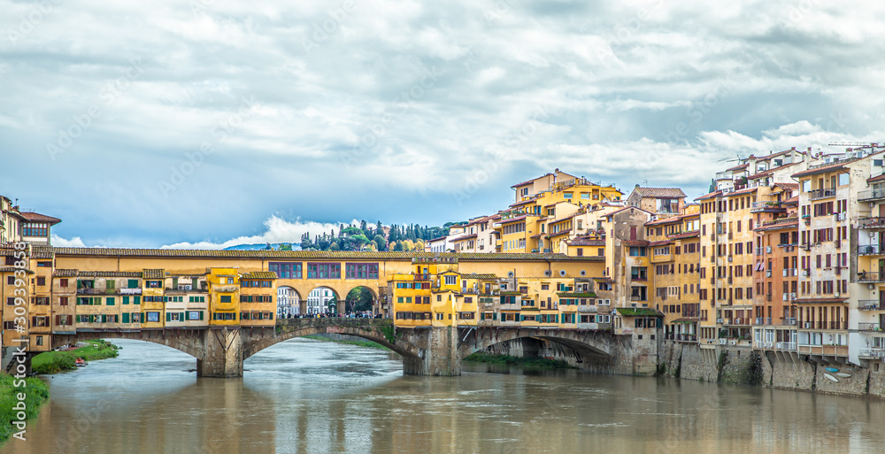 Ponte Vecchio on the Arno river Florence Italy