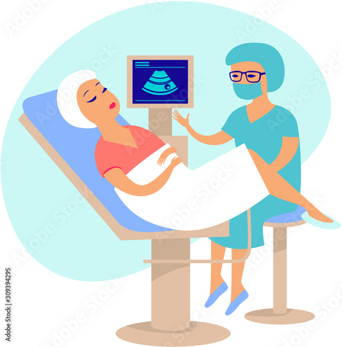 Woman Getting Ultrasound  Scan