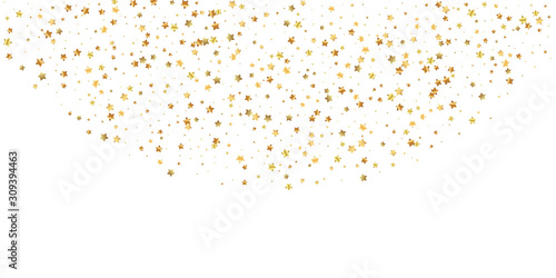 Gold stars random luxury sparkling confetti. Scatt