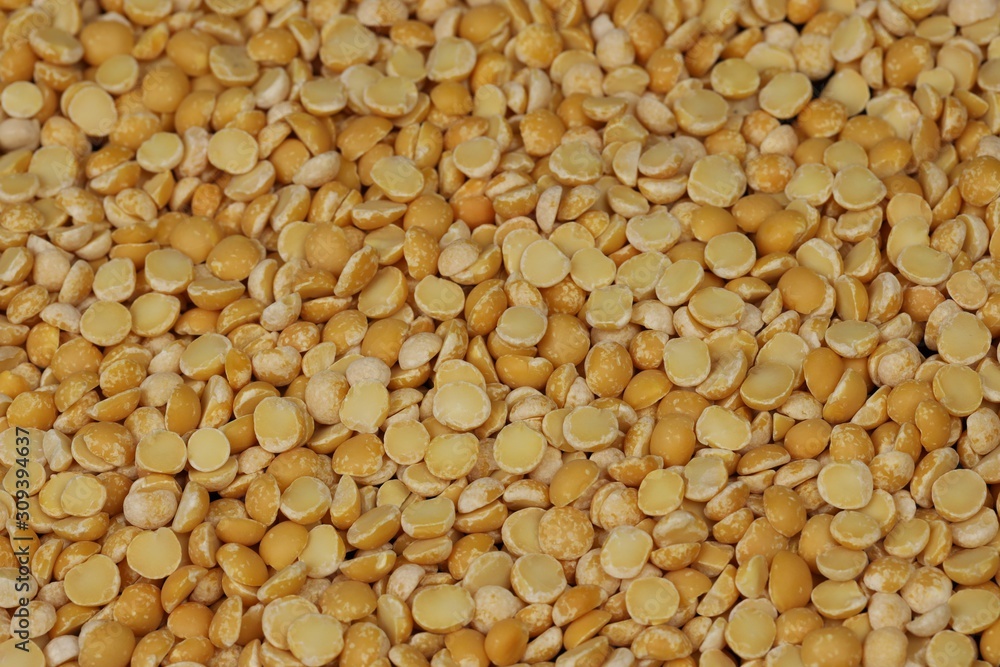 Yellow split peas background and texture Yellow split peas background and texture
