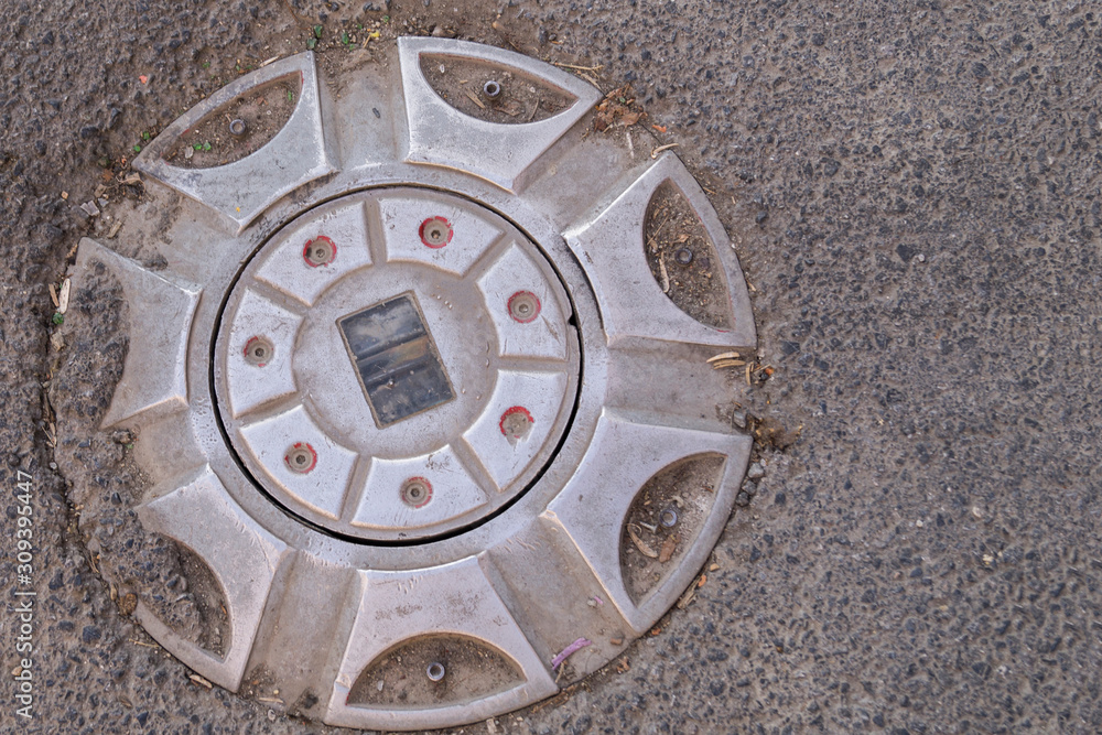 vintage metal sewer manhole cover