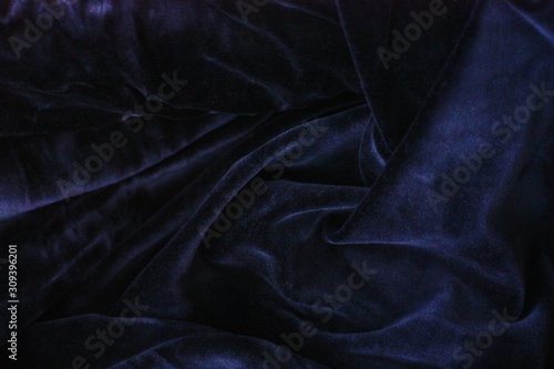Beautiful fabric dark velvet close up view