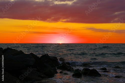 Sunrise over the ocean