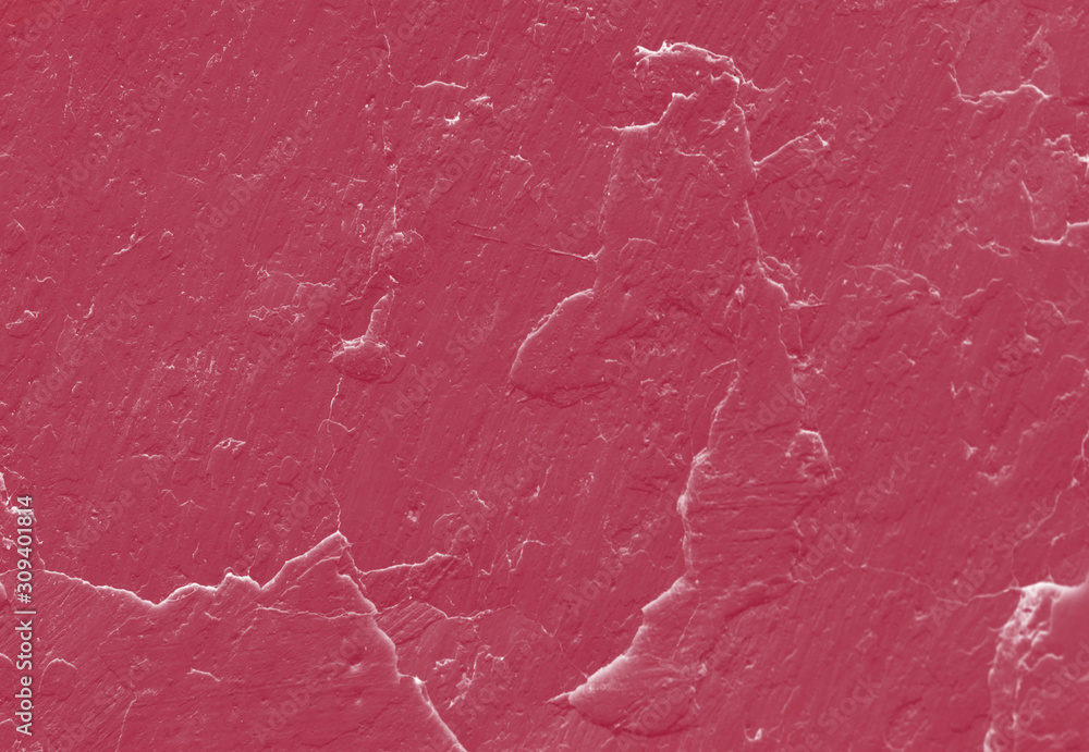 Old concrete coral red  walls with cracks  background paint, workpiece for design, copy spase