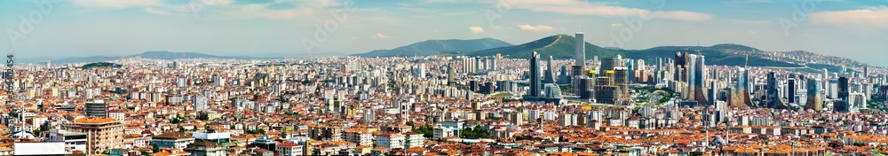 Panorama of the Asian side of Istanbul in Turkey