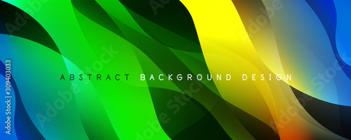 Trendy simple fluid color gradient abstract background with dynamic wave line effect. Vector Illustration For Wallpaper, Banner, Background, Card, Book Illustration, landing page