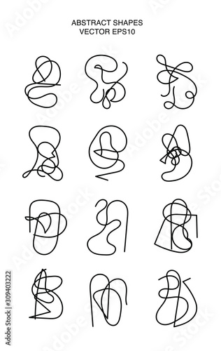 Obraz na płótnie Abstract shapes line art