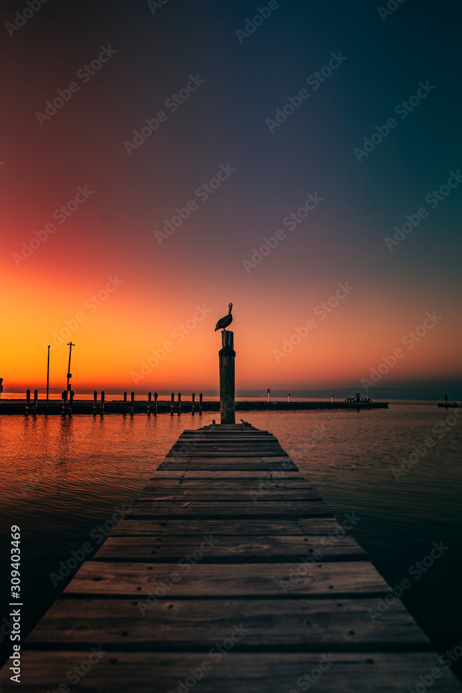 Pier at Sunset, Islamorada FL, Florida Keys