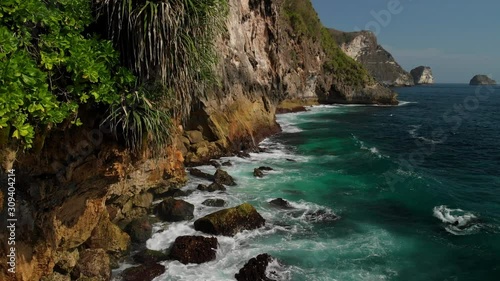 View of Peguyangan Waterfall, Nusa Penida, Bali, Indonesia photo