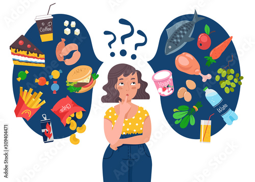 Concepts diet and healthy eating.