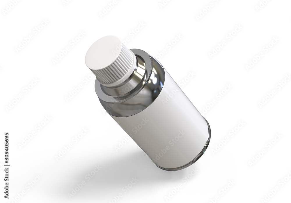 Tin can spray mock up template on isolated white background, 3d illustration Tin can spray mock up template on isolated white background, 3d illustration