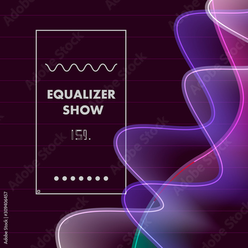 Vector illustration of northern lights background design template