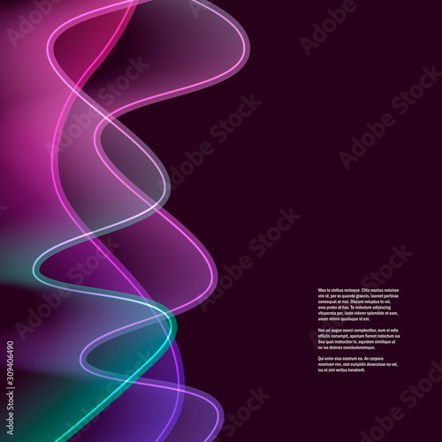 Vector illustration of northern lights background design template
