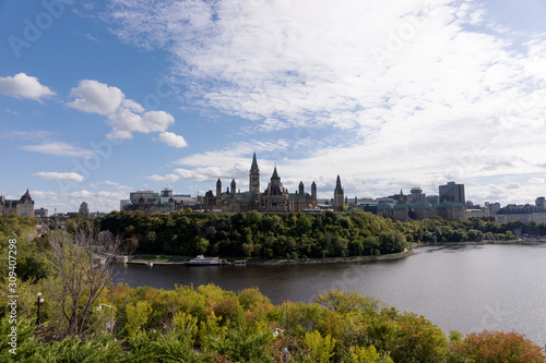 View of the Parliament Buildings in Ottawa. Ontario. Canada