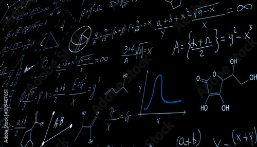 Fotografía lavagna, calcoli matematici, equazioni