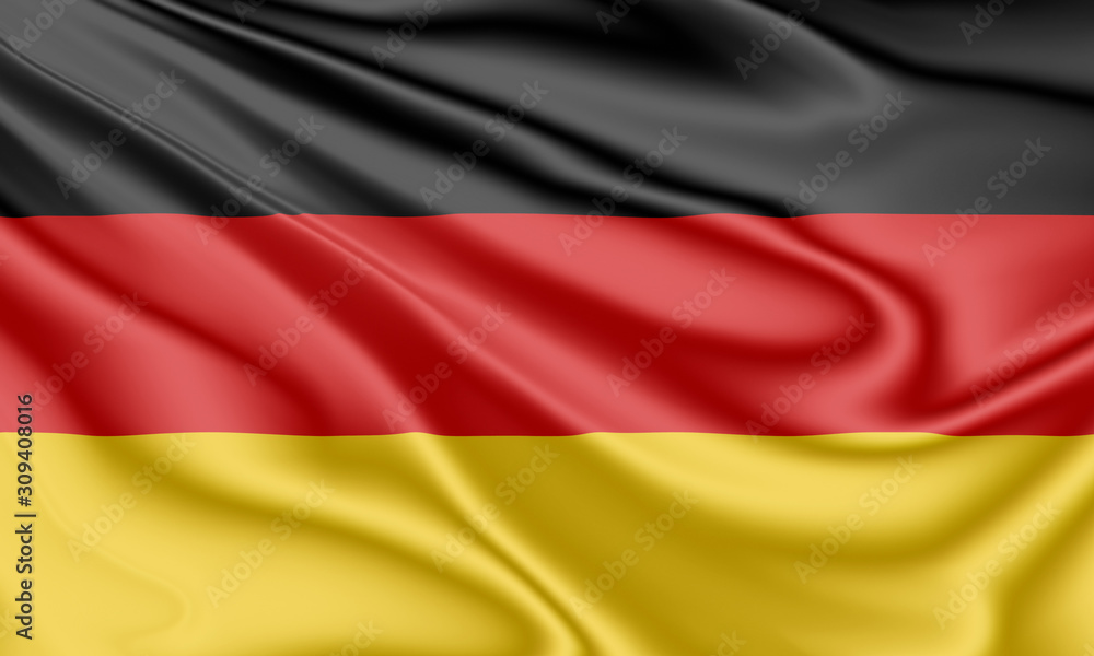 Flag of Germany fluttering in the wind Flag of Germany fluttering in the wind