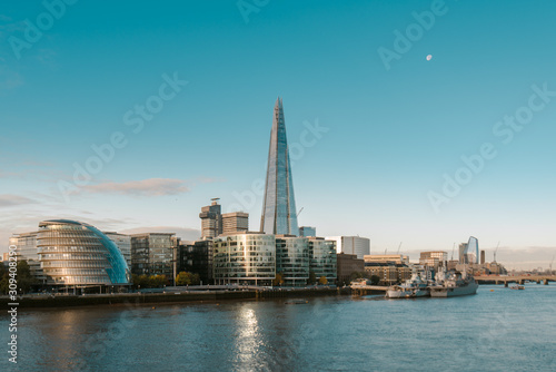 Skyline of Southwark in London with the Shard Building in the Middle