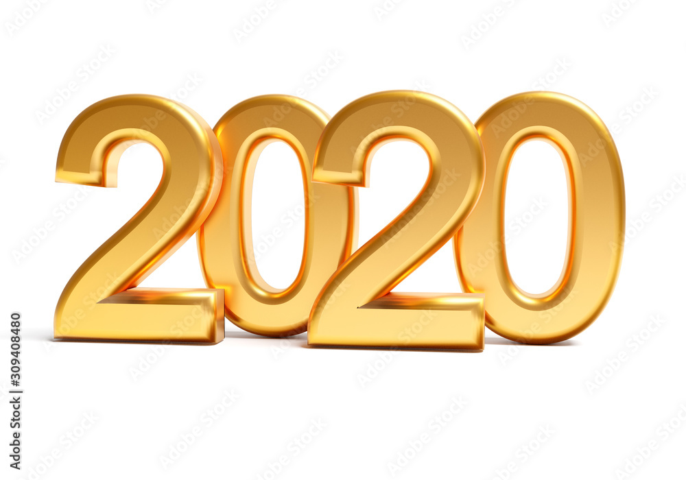 Gold numbers of New Year 2020 Gold numbers of New Year 2020