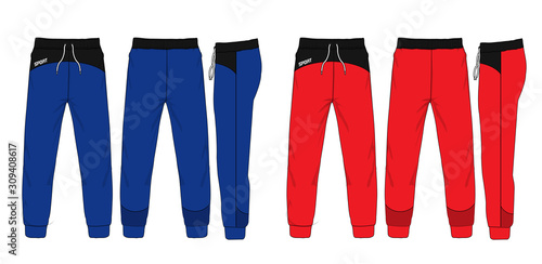 Vector illustration of Sweatpants. stock illustration	