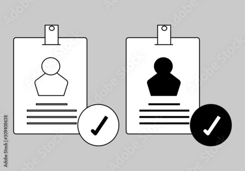 Vector authentication icons set