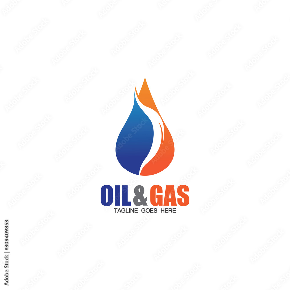 Oil and Gas logo design vector icon template Oil and Gas logo design vector icon template