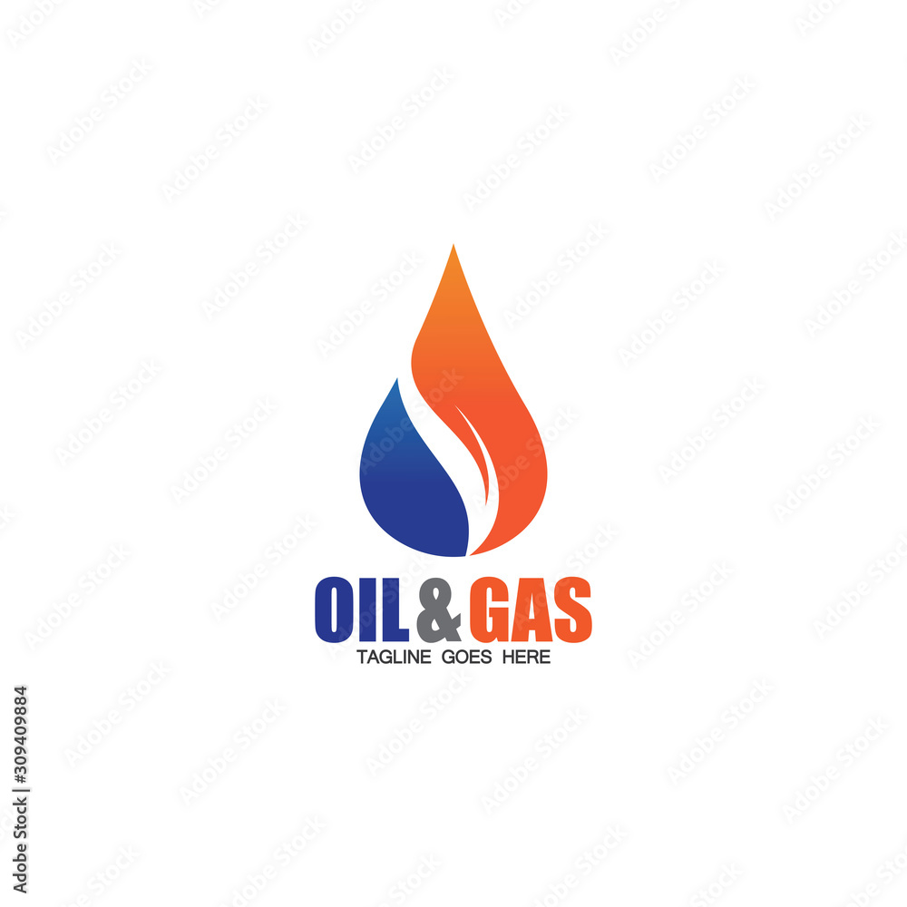 Oil and Gas logo design vector icon template Oil and Gas logo design vector icon template