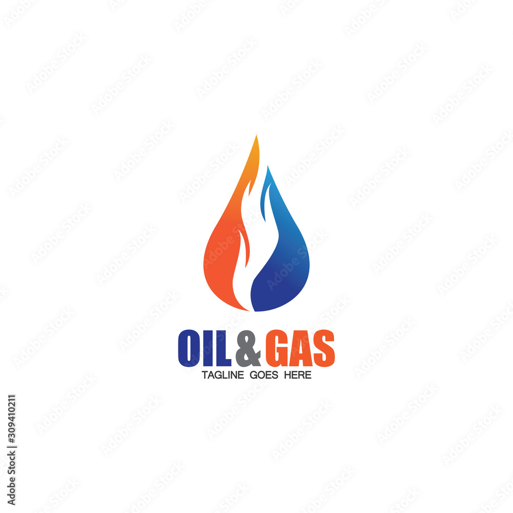 Oil and Gas logo design vector icon template Oil and Gas logo design vector icon template