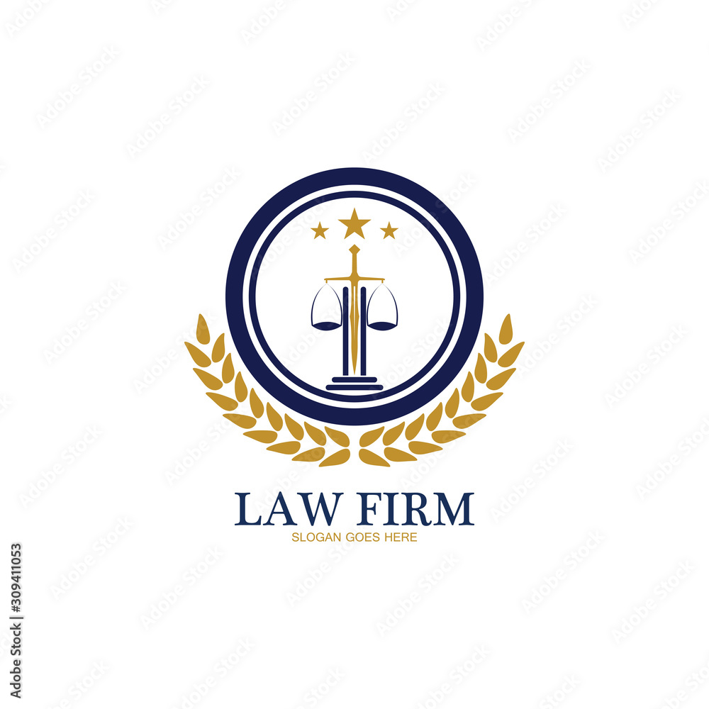 Law Firm logo and icon design template-vector Law Firm logo and icon design template-vector