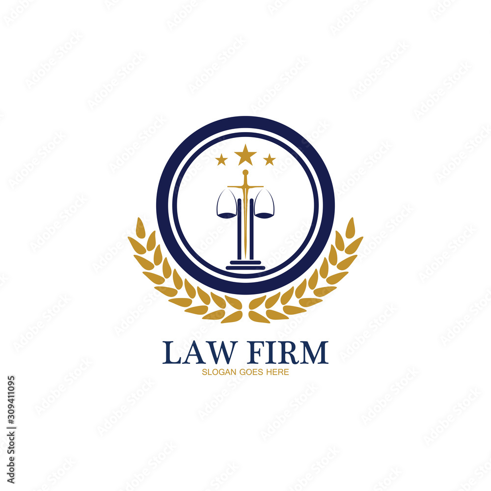 Law Firm logo and icon design template-vector Law Firm logo and icon design template-vector