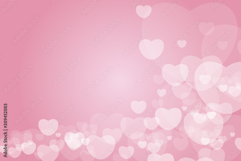 Abstract pink heart on a pink background. Valentine's day background with pink hearts. Love concept