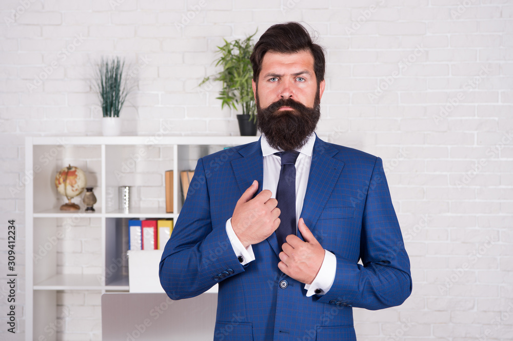 confident businessman in office. great man to follow. man is truly amazing. serious and mature boss at workplace. everything in order and perfect. business life in modern society. Boss is everything confident businessman in office. great man to follow. man is truly amazing. serious and mature boss at workplace. everything in order and perfect. business life in modern society. Boss is everything