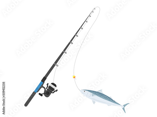 魚釣りのイラスト