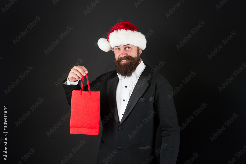 Buy new year gifts. Shopping for presents. Nice purchase. Explore latest collections of winter wear. Additional services. Save on purchases. Shopping with joy. Bearded man hold shopping bags Buy new year gifts. Shopping for presents. Nice purchase. Explore latest collections of winter wear. Additional services. Save on purchases. Shopping with joy. Bearded man hold shopping bags