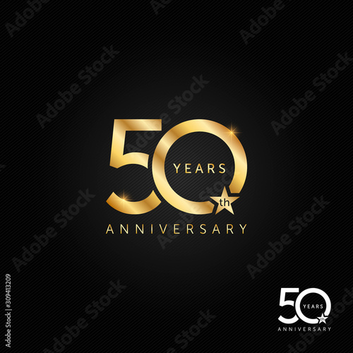 50 years anniversary logo, icon and symbol vector illustration