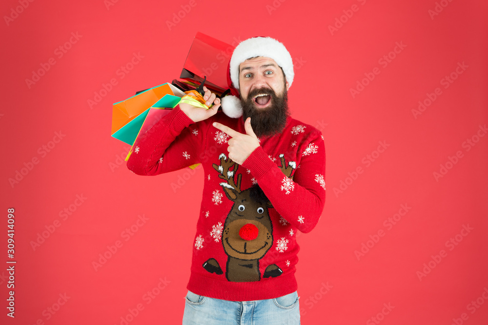 Home shopping. men are goal oriented. Male Shopper. shopping expectations. happy bearded man new year present. gift packages from santa. xmas winter style. online christmas shopping for men Home shopping. men are goal oriented. Male Shopper. shopping expectations. happy bearded man new year present. gift packages from santa. xmas winter style. online christmas shopping for men
