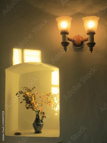 lamp on the wall