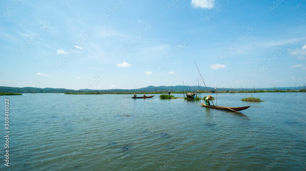 Rawa Pening lake in Ambarawa, Central Java, Indonesia