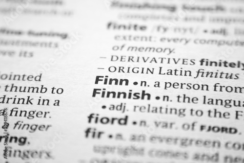 Word or phrase Finn in a dictionary.