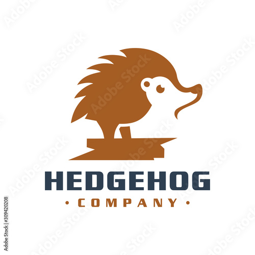 Canada hedgehog animal logo design
