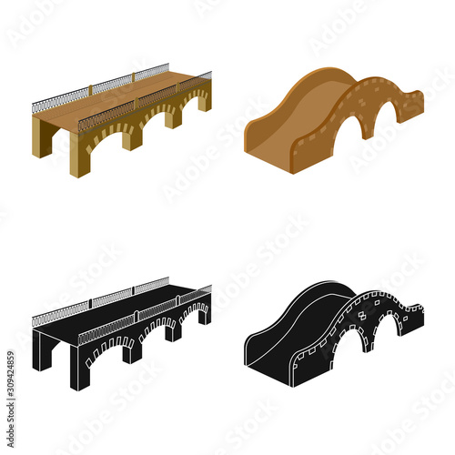 Isolated object of connection and design logo. Collection of connection and side vector icon for stock.