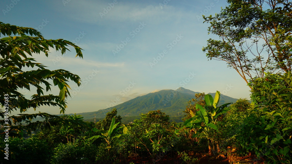 A morning view in Pudak Payung village in Central Java, Indonesia