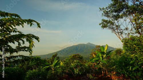 A morning view in Pudak Payung village in Central Java, Indonesia