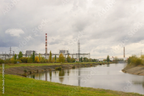 Industrial plants and river in Chernobyl, Ukraine © Kruno Kartus