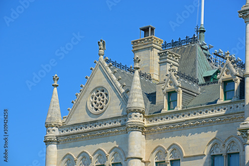 Connecticut State Capitol, Hartford, Connecticut, USA. This building was designed by Richard Upjohn with Victorian Gothic Revival style in 1872. photo