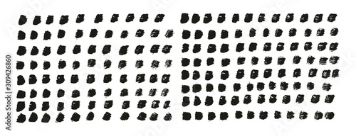 Flat Paint Brush Thin Straight Lines High Detail Abstract Vector Background Set 