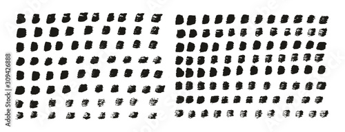 Flat Paint Brush Thin Straight Lines High Detail Abstract Vector Background Set 