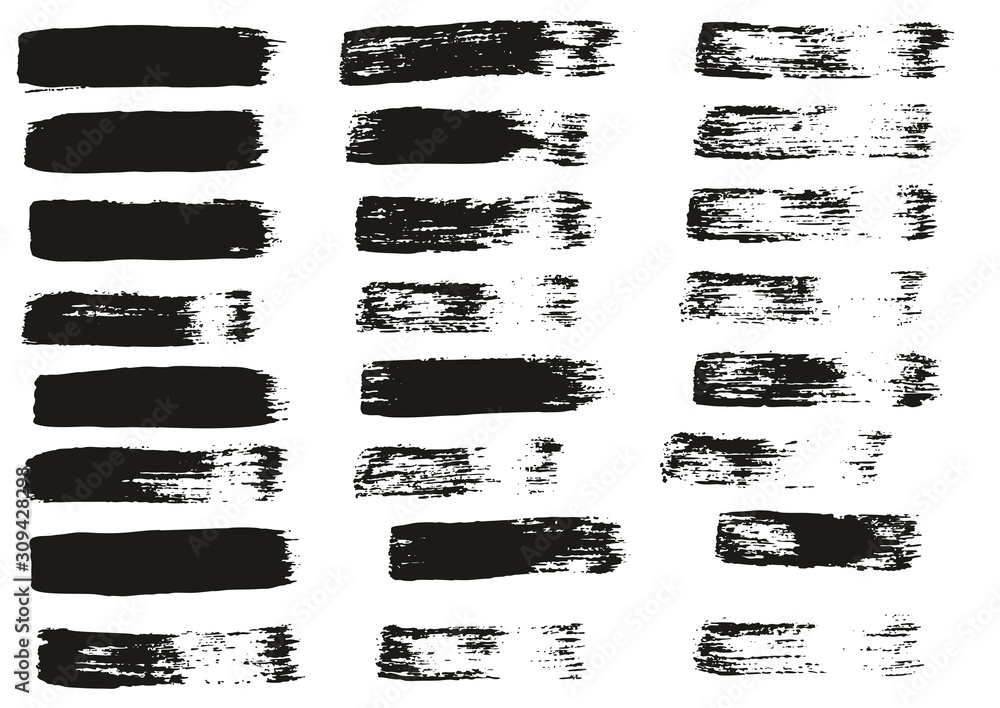 Flat Paint Brush Thin Straight Lines High Detail Abstract Vector Background Set Flat Paint Brush Thin Straight Lines High Detail Abstract Vector Background Set