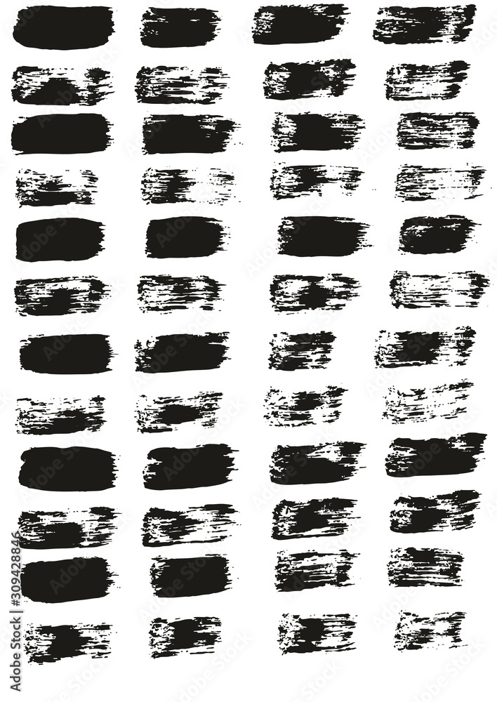 Flat Paint Brush Thin Straight Lines High Detail Abstract Vector Background Set Flat Paint Brush Thin Straight Lines High Detail Abstract Vector Background Set